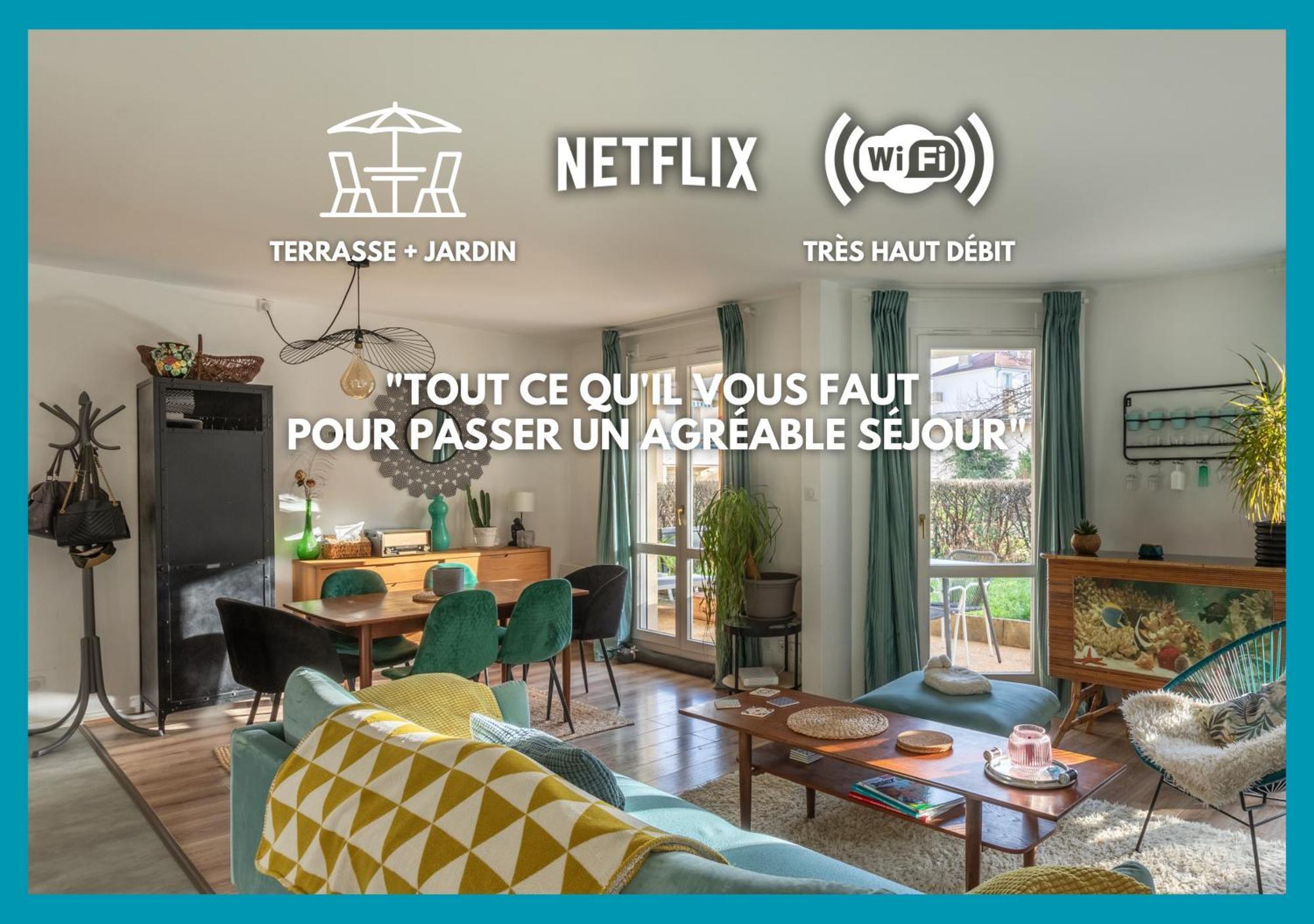 T3 Calme - Ideal Famille & Pros - Parking - Jardin - Wifi - Netflix Безансон Экстерьер фото